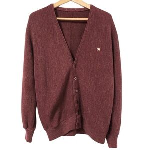 Women's Burgundy Cardigan Sweater